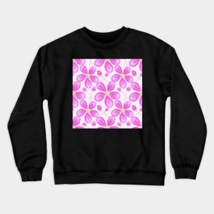 Watercolor pattern with apple blossom Crewneck Sweatshirt